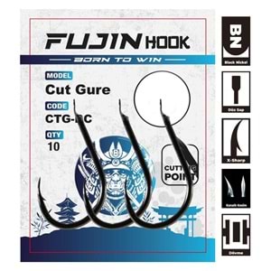 Fujin Cut Gure Deliksiz Düz Olta Kancası
