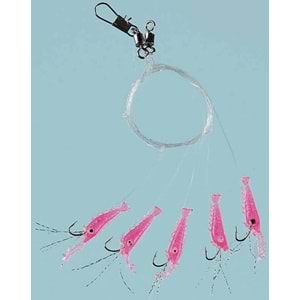 Fladen Living Shrimp Mezgit 5 Köstek Hazır Takım