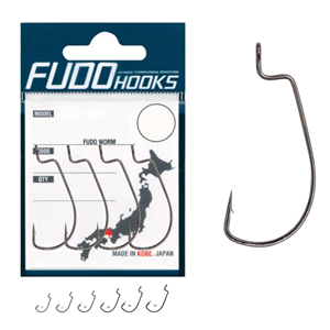 Fudo 4911 Worm 108R Black Nikel Olta İğnesi - 1/0