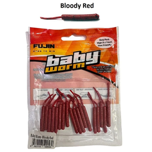 Fujin Baby Worm 5,2cm Floating LRF Silikonu - BLOODY RED