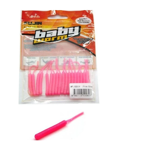 Fujin Baby Worm 5,2cm Floating LRF Silikonu - PINK GLOW