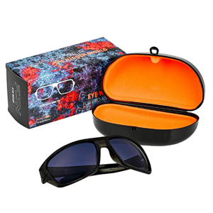Fujin Pro Angler Polarize Güneş Gözlüğü - BLUE GLASS+SHINY BLACK FRAME