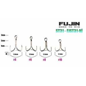 Fujin ST31 Üçlü Maket Balık Kancası Nickel