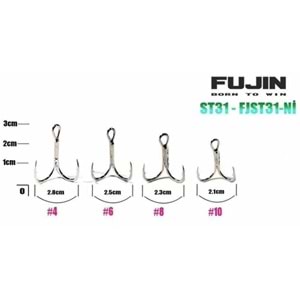 Fujin ST31 Üçlü Maket Balık Kancası Nickel