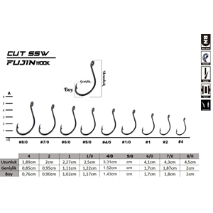 Fujin Cut SSW Delikli Kaynaklı Çapraz Octopus Kancası