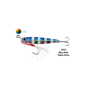 Fujin Jig-X 40gr Shore Jigging Jig Yem - BLUE PİNK ZEBRA GLOW