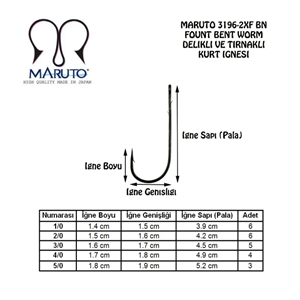 Maruto 3196-2XF Bn İğne - 1/0