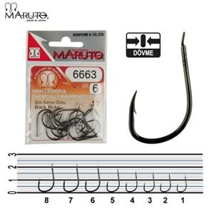 Maruto 6663NS Siyah Nikel Olta İğnesi