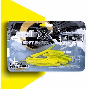 Spiinx Sandworm 6cm 18p Silikon Yem - GLOW LEMONADE