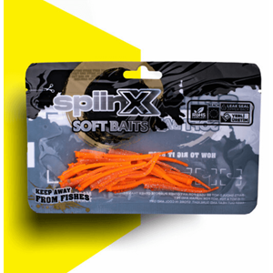 Spiinx Sandworm 6cm 18p Silikon Yem - GLOW ORANGE GUM