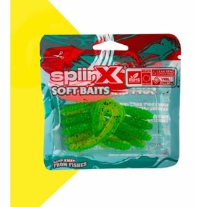 Spiinx Crazy Tail Kuyruk 7.5CM 10P Silikon Yem - GREEN DRAGON