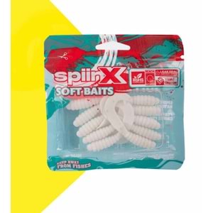 Spiinx Crazy Tail Kuyruk 7.5CM 10P Silikon Yem - WHITE
