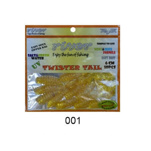 River Twister Tail 6 cm 10pcs Silikon Yem - 1