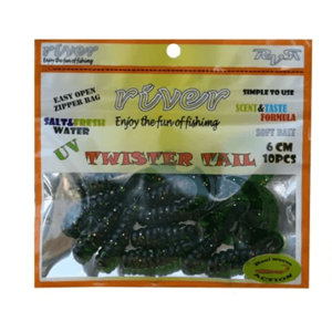 River Twister Tail 6 cm 10pcs Silikon Yem - 10