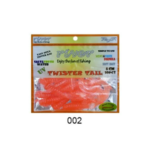 River Twister Tail 6 cm 10pcs Silikon Yem - 2
