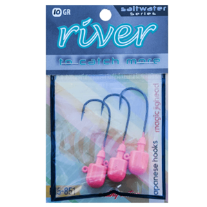 River Magic Jig Head Pink Glow 3P - 2GR
