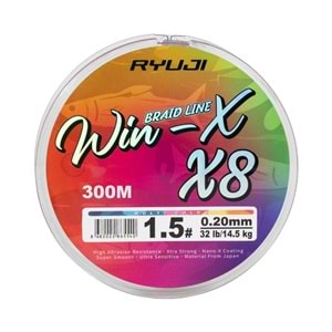 Ryuji Winx X8 300M Multi Color İp Misina - 0.20MM