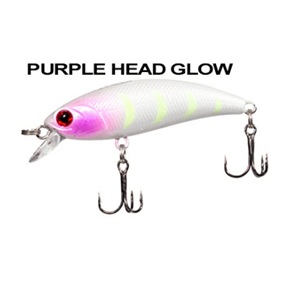 Ryuji Baby Minnow Sinking 5cm 4.5gr Maket Yem - PURPLE HEAD GLOW