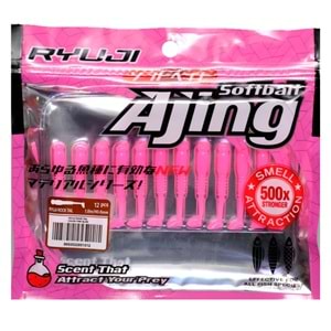 Ryuji Rock Tail 4cm Kokulu Silikon Yem (12 adet) - RAINBOW