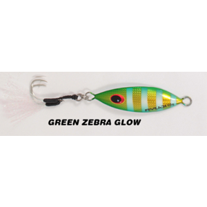 Ryuji Slow King 40gr Jig Yem - GREEN ZEBRA GLOW