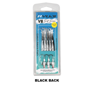 Ryuji V8 8cm 5.5gr Silikon Yem - BLACK BACK