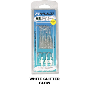 Ryuji V8 8cm 5.5gr Silikon Yem - WHITE GLITTER GLOW