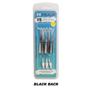 Ryuji V8 10cm 10gr Silikon Yem - BLACK BACK