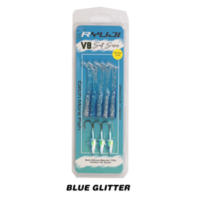 Ryuji V8 10cm 10gr Silikon Yem - BLUE GLITTER