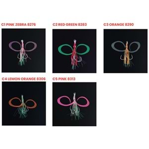 Seabor SBR03 Squid Hook Skirt (2 Adet) 2/0 Assist İğnesi - PINK