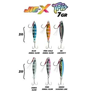 Fujin Jig-X Trio 3lü Micro Jig 7gr
