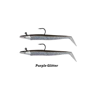 Fujin Zand Eel 11cm 7gr-14gr Double Body+Head Silikon Balık - PURPLE GLITTER