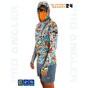 Fujin Pro Angler S24 Buff&Hoodie Makai Orange - XXL