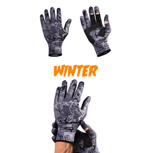 Fujin Pro Angler Winter Gloves Black Camo - L\XL