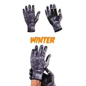 Fujin Pro Angler Winter Gloves Black Camo