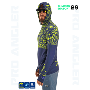 Fujin Pro Angler S26 Hooded Izohips Blue Green