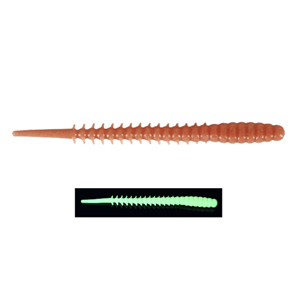 Fujin Bio Worm 6cm Floating Sıvılı Kokulu LRF Silikonu - BROWN UV GREEN