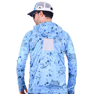 Fujin Pro Angler T-Shirt Blue Fish - 4XL