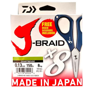 Daiwa JBraid 8B Chartreuse 150m İp Misina Makaslı - 0.06MM