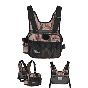 Fujin Tactical Vest Brown Camo Balıkçı Çantası