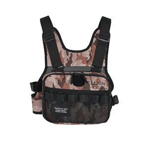 Fujin Tactical Vest Brown Camo Balıkçı Çantası