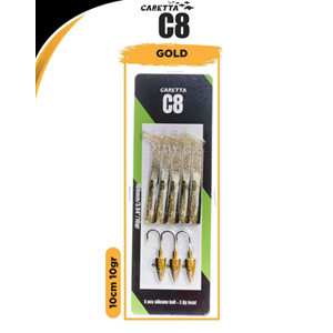 Caretta C8 10cm 10gr Silikon Yemler - GOLD