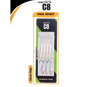 Caretta C8 10cm 10gr Silikon Yemler - PINK SPIRIT