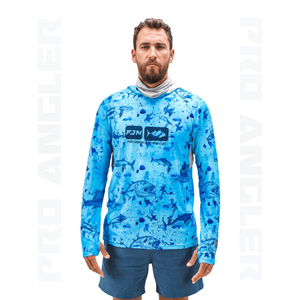 Fujin Pro Angler S24 Buff&Hoodie Blue Fish