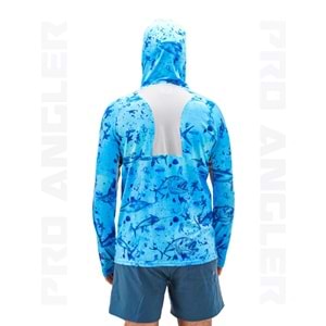 Fujin Pro Angler S24 Buff&Hoodie Blue Fish