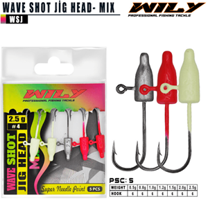 Wily Wave Shot Jighead Mix Jighead - 1 GR