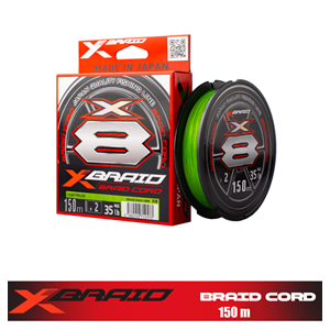 Ygk X035 Braid Cord PE X8 150M Chartreuse İp Misina - 1.5PE 0.20MM