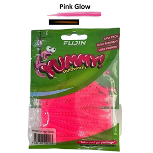 Fujin Yummy Sandworm 7cm LRF Silikonu - PINK GLOW
