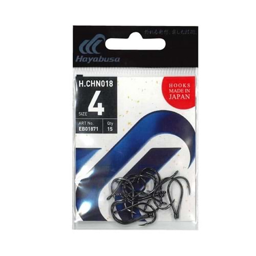 Hayabusa HCHN 018 Delikli Papağan Olta İğnesi Black Nikel