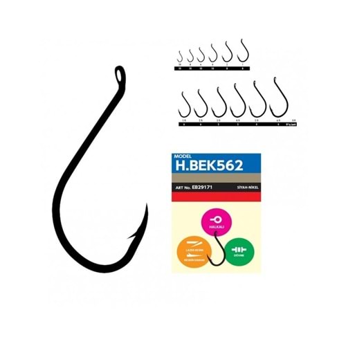 Hayabusa HBEK 562 Delikli Octopus Sinarit İğnesi Black Nikel