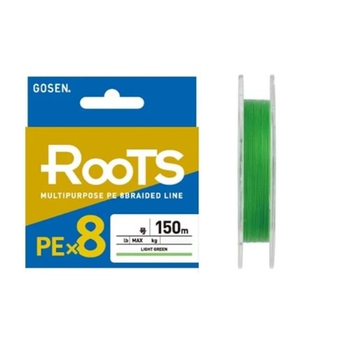 Gosen X8 Roots PE 8 Örgü Spin İp Misina 150mt A.Yeşil